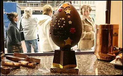 an egg made of chocolate