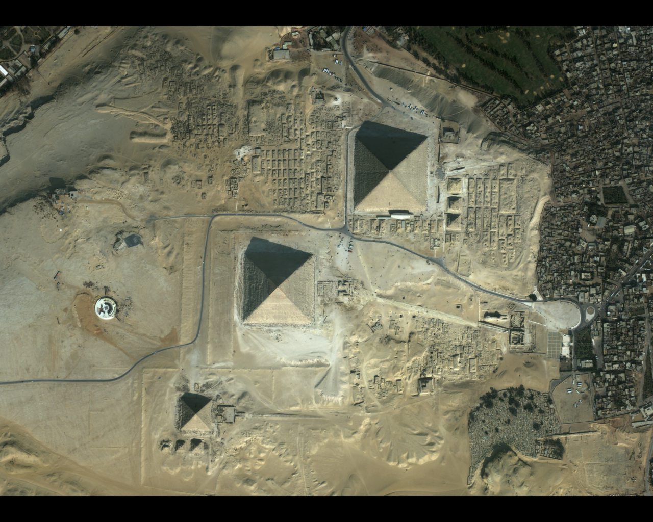 Egyptian pyramids from space