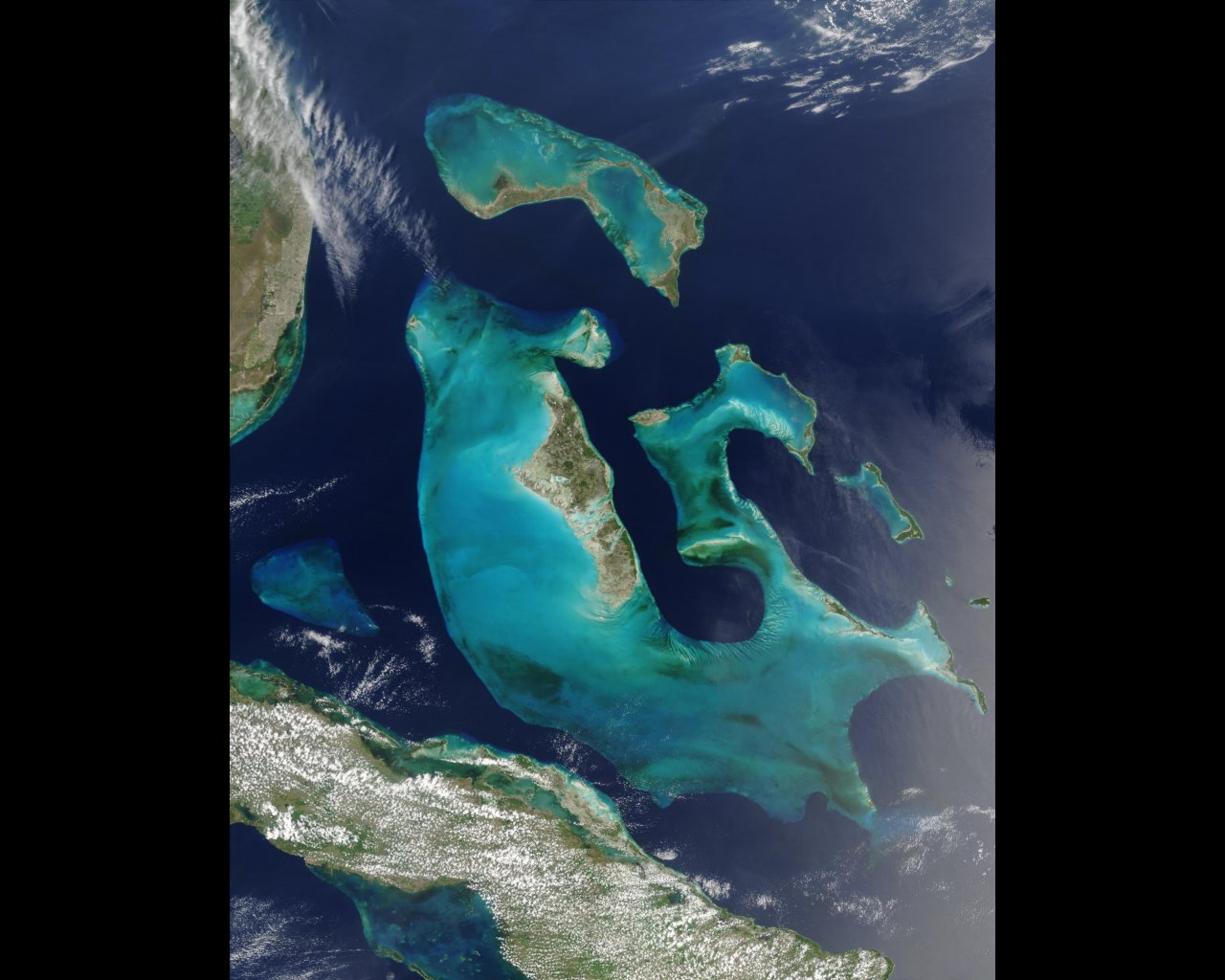 Satellite picture of The Bahamas