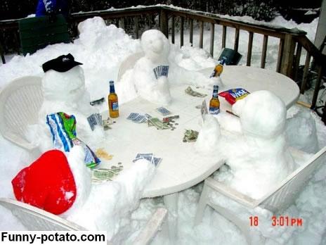 a party in winter