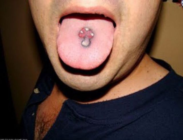 Funny Tattoo on the tongue!